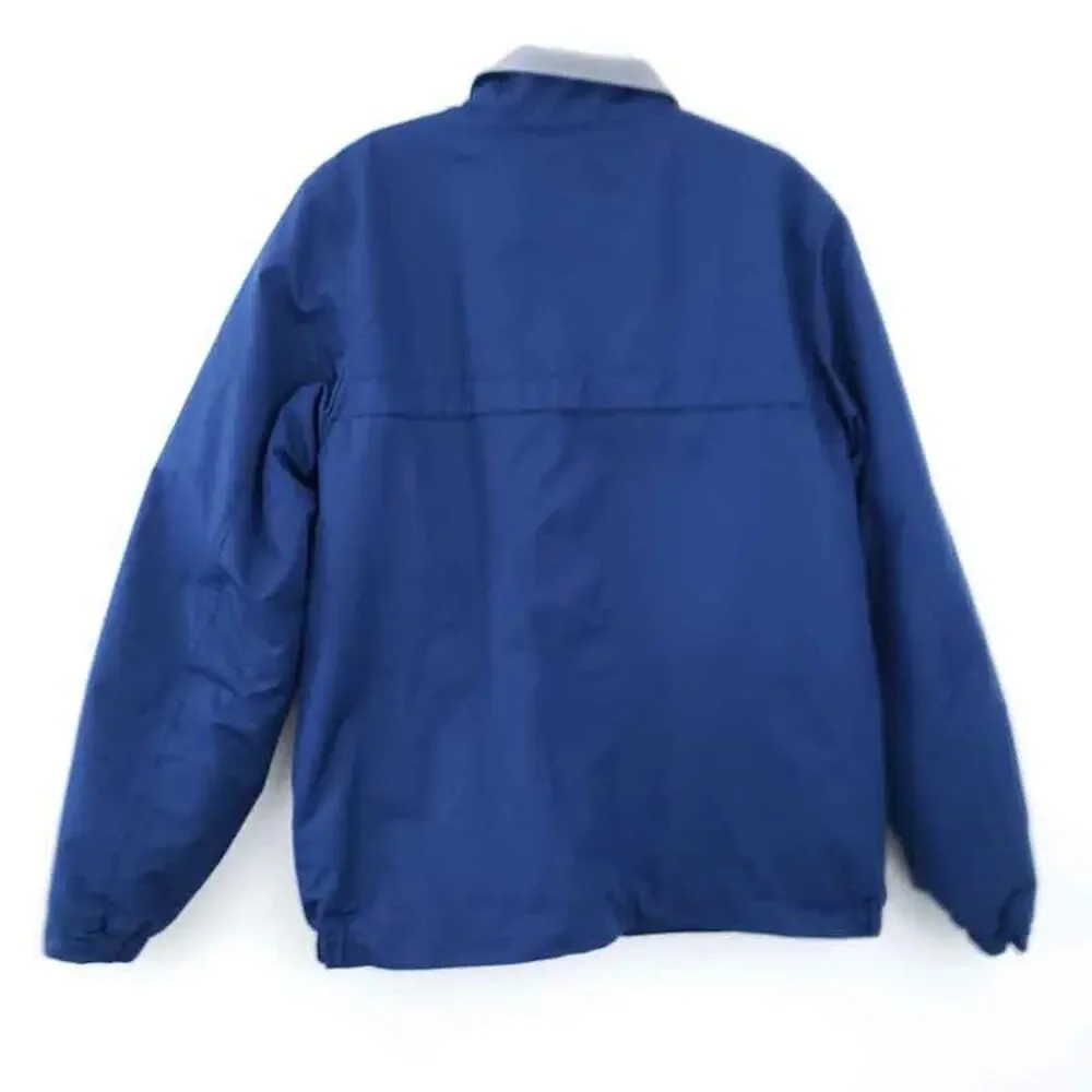 Eddie Bauer Full Zip Jacket Winter Coat Fleece Line Blue Men Size TL Tall Large